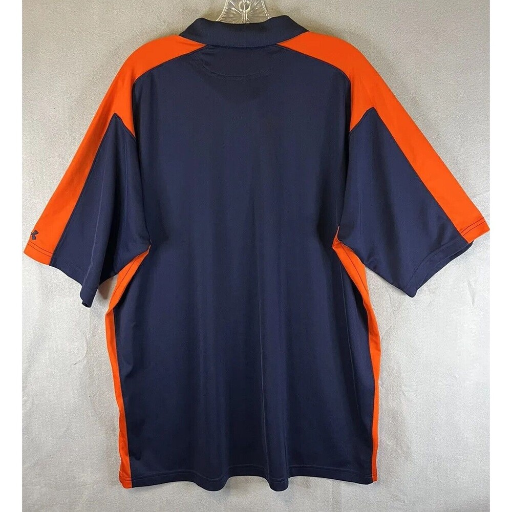 Under Armour Heat Gear Loose Mens Size XL Blue Polo Golf Shirt Auburn Tigers - Picture 6 of 6